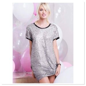 Victoria's Secret Silver Sequin Dress Size Small